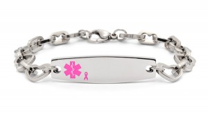BCA- Heart Link with Pink Caduceus